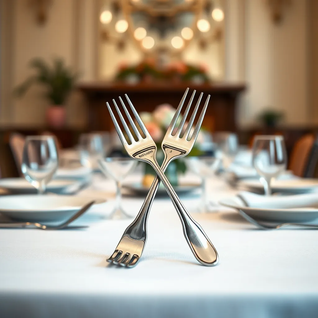 Co oznaczają skrzyżowane sztućce na talerzu?