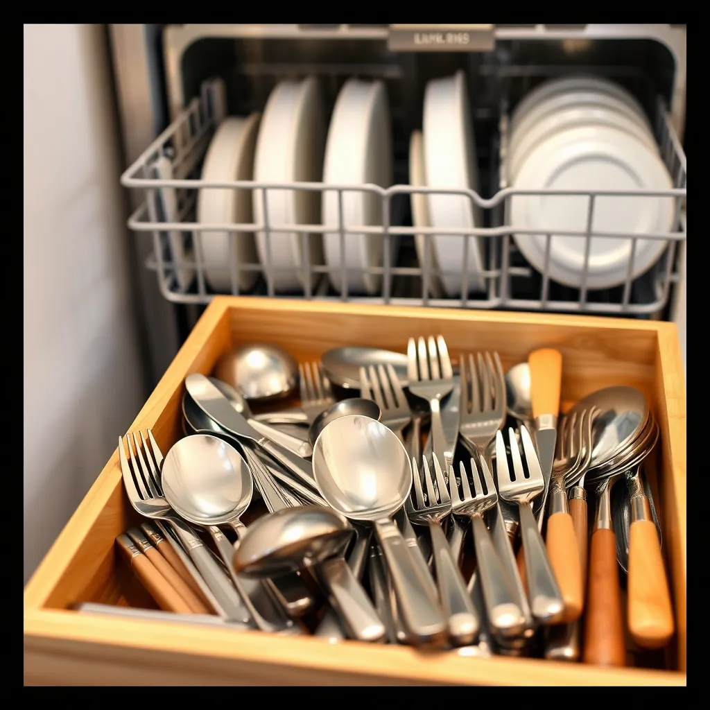 Jak prawidłowo ułożyć sztućce w kieszonce zmywarki?