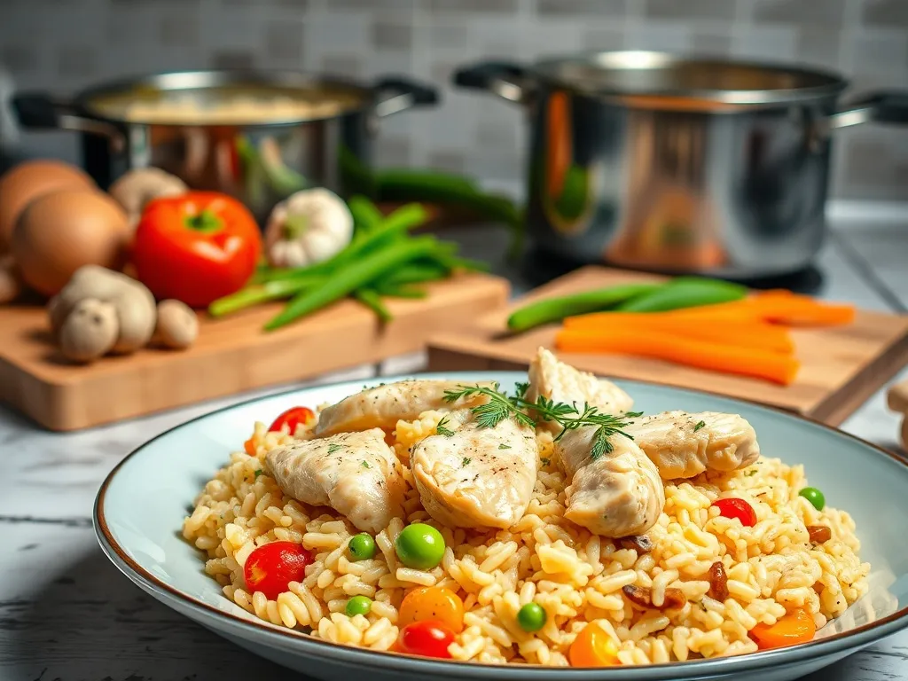Risotto z kurczakiem i warzywami: prosty przepis na pyszne danie