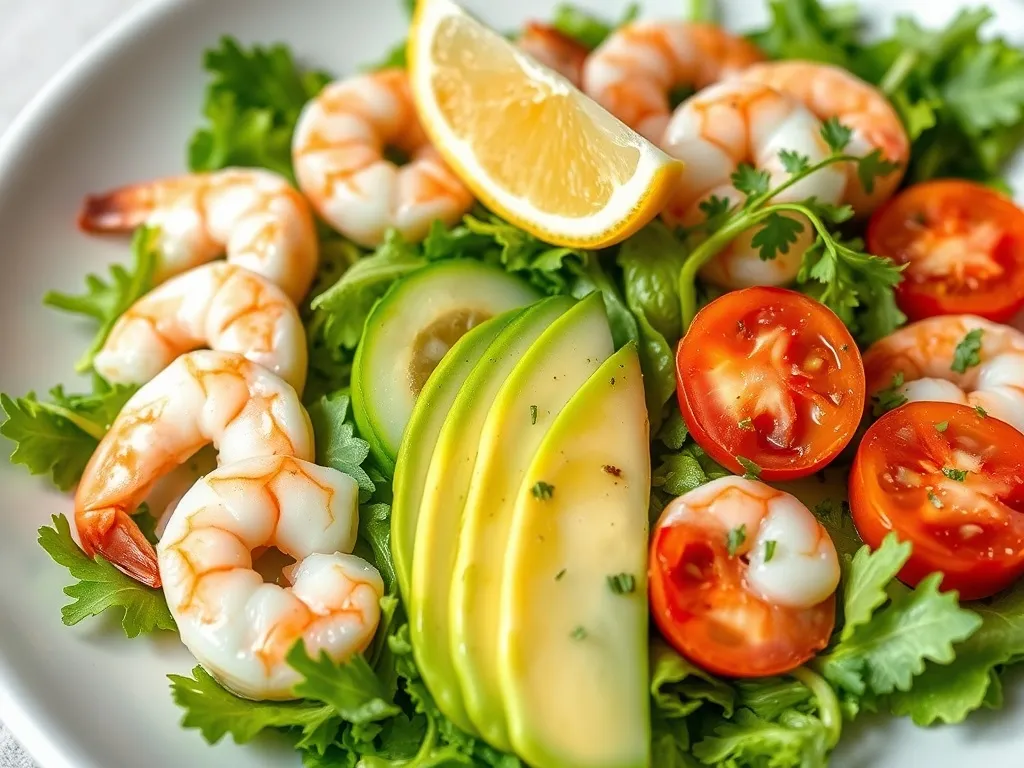 Sałatka z krewetkami na zimno, szybki i lekki przepis