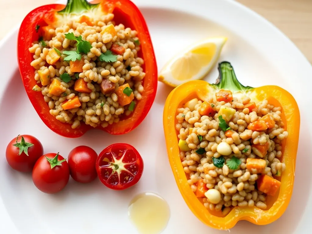 Przepis: papryka faszerowana kaszą gryczaną i warzywami