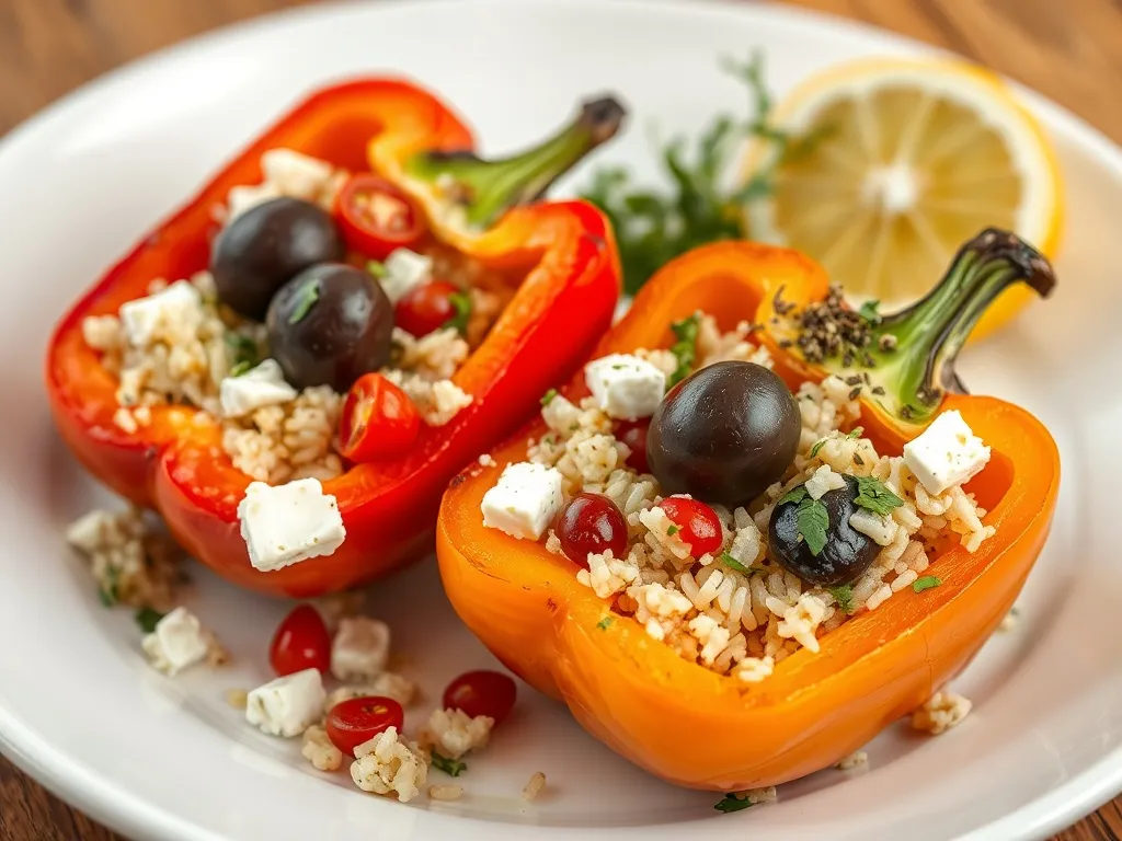 Papryka faszerowana po grecku - przepis krok po kroku