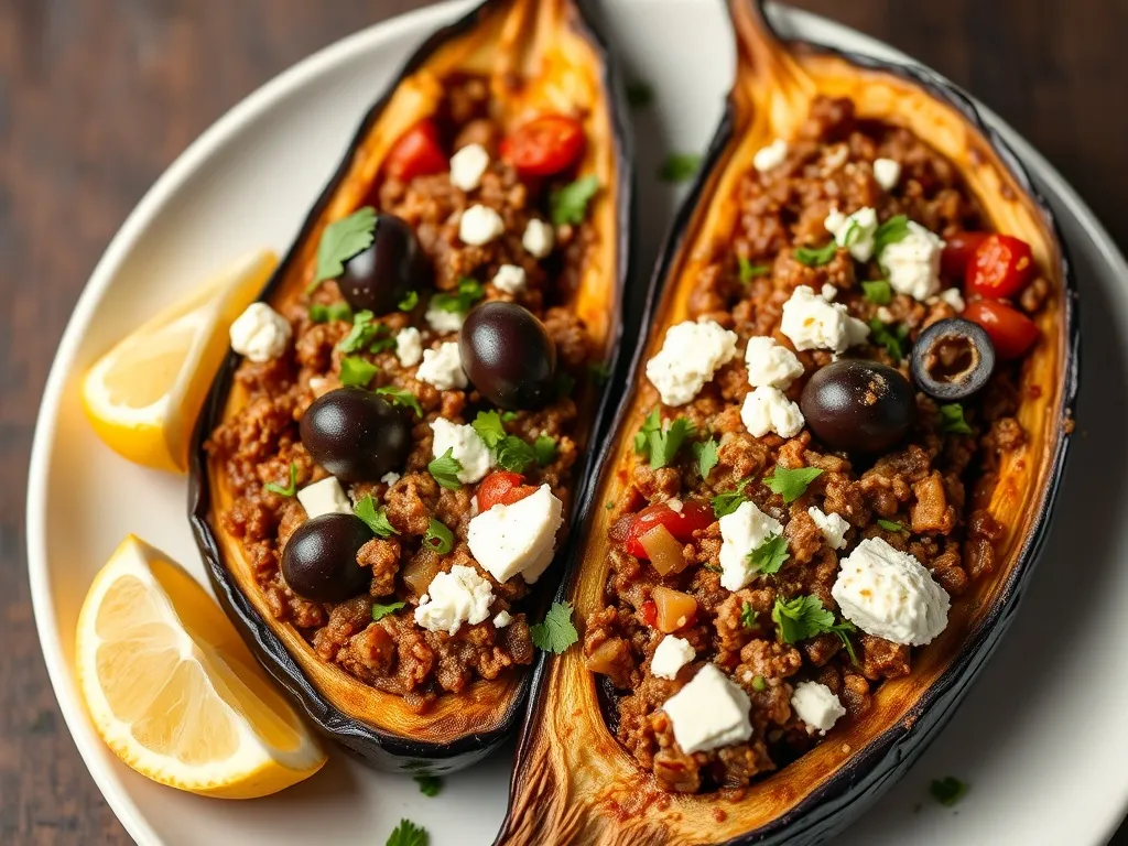 Przepis na bakłażan faszerowany po grecku