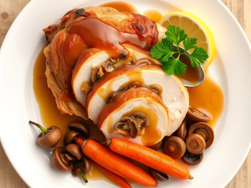 Udziec z indyka faszerowany pieczarkami przepisy: sprawdzone pomysły