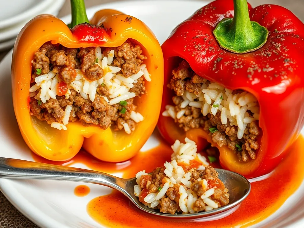 Papryka faszerowana mięsem mielonym i ryżem – prosty przepis