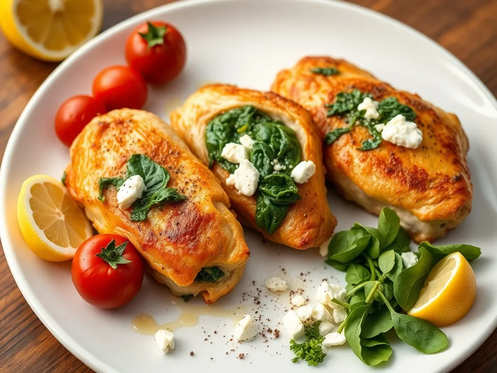 Przepis na udka faszerowane szpinakiem i fetą