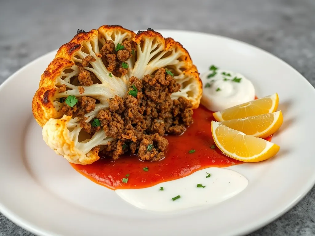 Przepis na kalafior faszerowany mięsem mielonym