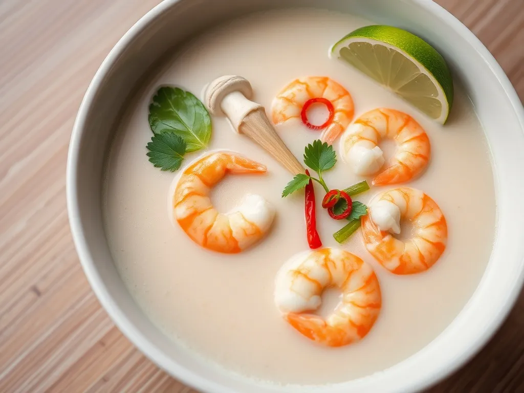 Przepis na zupa tajska z krewetkami i mlekiem kokosowym