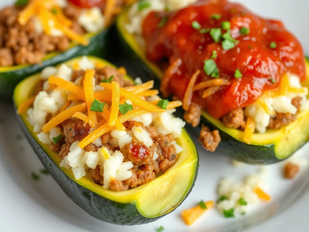 Przepis na cukinia faszerowana mięsem mielonym i ryżem