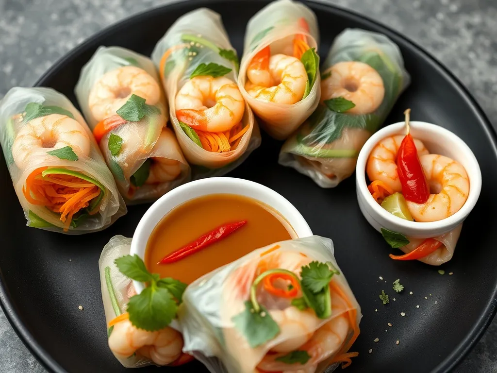 Przepis na spring rolls z krewetkami